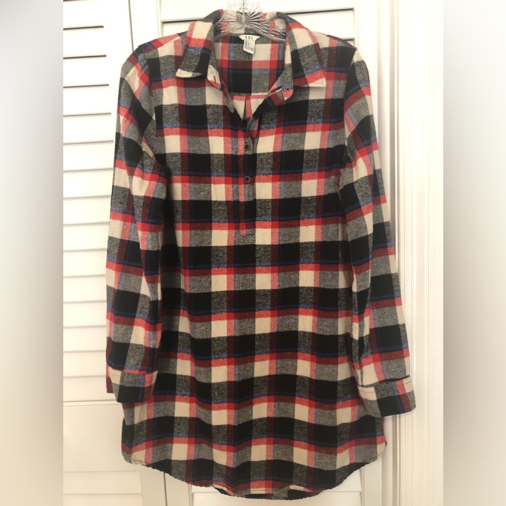 Plaid Flannel Mini Dress